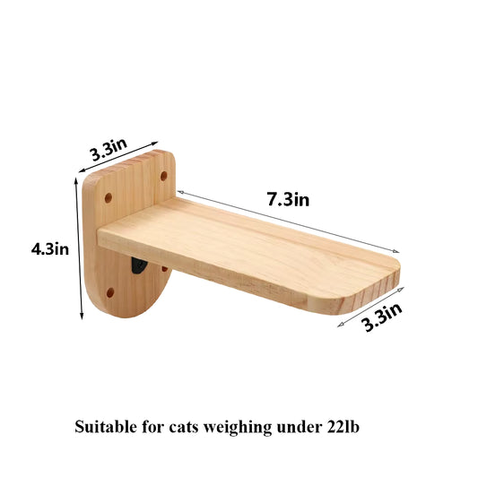 Cat Climbing Shelf Wall Mounted Four Step Stairway with Sisal Scratching Post for Cats Tree Tower Platform Jumping Pet Furniture