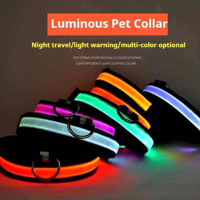 Smart LED Glow Collar – Night Safety Light Collar for Dogs