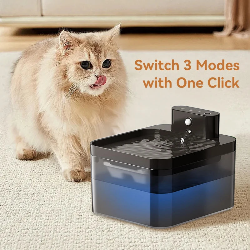Pet Oasis™ Wireless Smart Water Fountain – 2.2L Automatic Hydration System