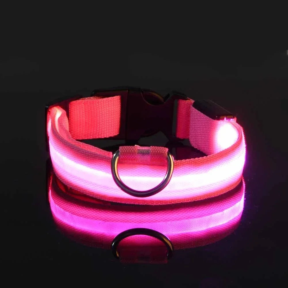 Smart LED Glow Collar – Night Safety Light Collar for Dogs