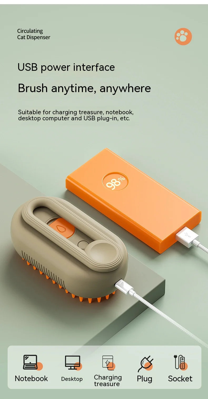 Smart Pet Spray Grooming Comb – 2-in-1 Brush for Cats & Dogs