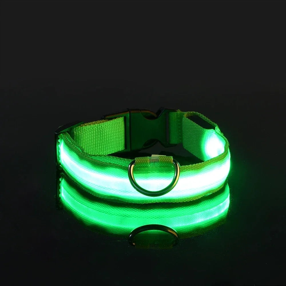Smart LED Glow Collar – Night Safety Light Collar for Dogs