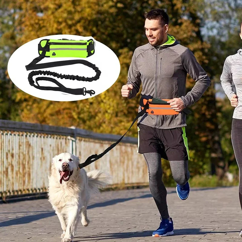 🔥 Walk-Free™ Hands-Free Dog Leash with Waist Belt – Running, Walking & Hiking Bungee Leash